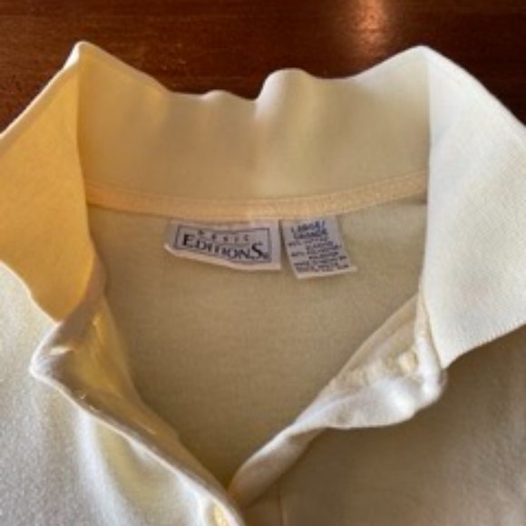 Basic Editions Yellow Tank with Collar and Small Button Up - Picture 4 of 6